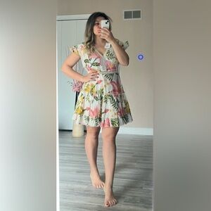 #1038 Free People Z&L Floral Dress Large